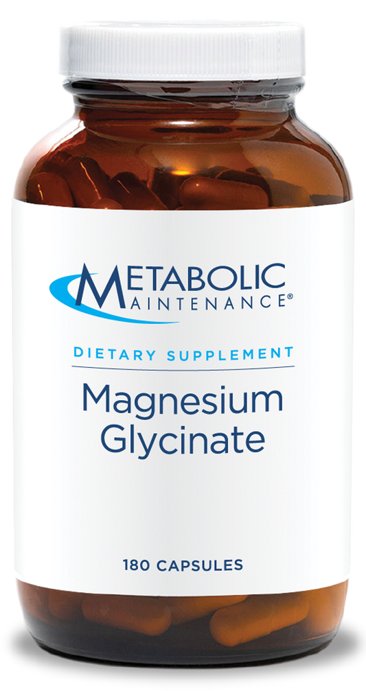 Metabolic Maintenance Magnesium Glycinate - Supports Calm, Mood, Muscle + Cardiovascular Health (180 Capsules)