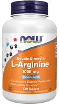 NOW Foods L-Arginine, Double Strength 1000 mg Tablets, 120 Count