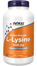 NOW Foods L-Lysine, Double Strength 1000 mg Tablets, 250 Count