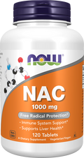 NOW Foods NAC (N-Acetyl Cysteine) 1000 mg Tablets, 120 Count