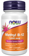 NOW Foods Methyl B-12 1,000 mcg Lozenges, 100 Count