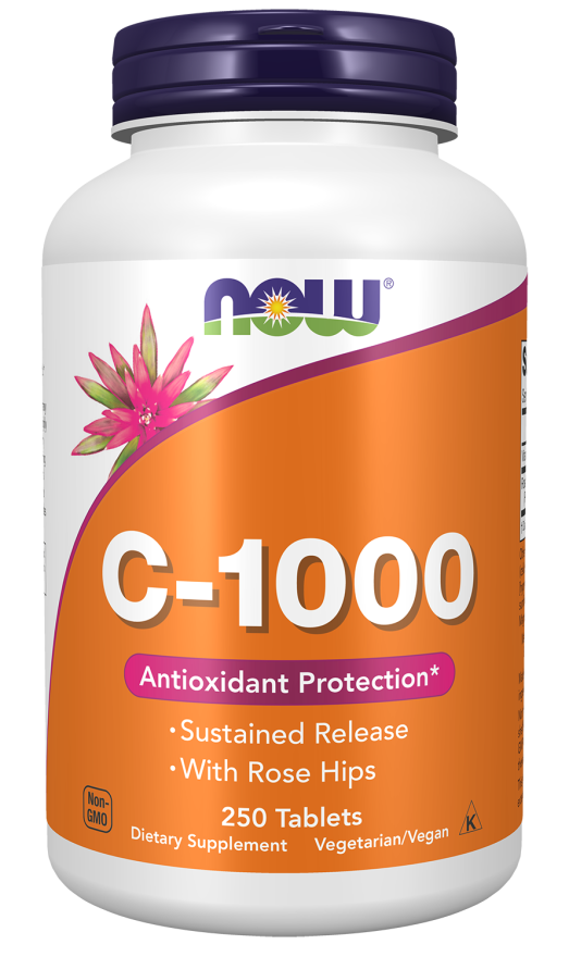 NOW Foods Vitamin C-1000 Sustained Release Tablets, 250 Count