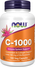 NOW Foods Vitamin C-1000 Veg Capsules with Bioflavonoids, 100 Count