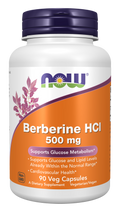 NOW Foods Berberine HCl 500 mg Veg Capsules, 90 Count
