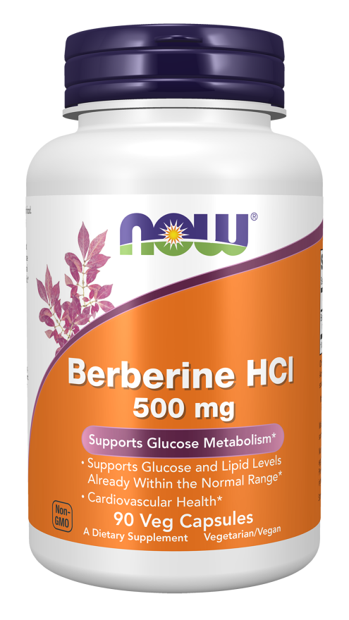 NOW Foods Berberine HCl 500 mg Veg Capsules, 90 Count