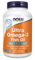 NOW Foods Ultra Omega-3 Fish Oil Softgels, 180 Count