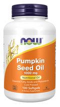 NOW Foods Pumpkin Seed Oil 1000 mg Softgels, 100 Count