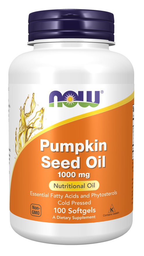NOW Foods Pumpkin Seed Oil 1000 mg Softgels, 100 Count