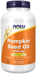 NOW Foods Pumpkin Seed Oil 1000 mg Softgels, 200 Count