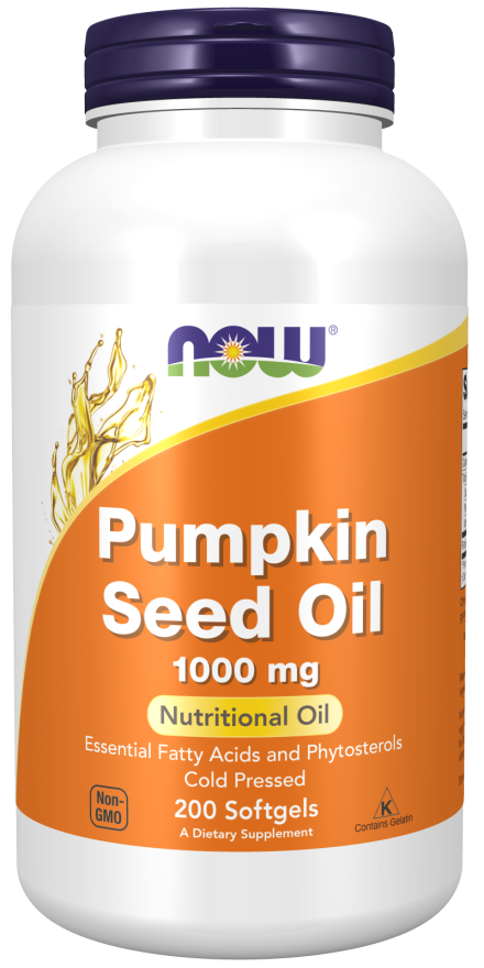 NOW Foods Pumpkin Seed Oil 1000 mg Softgels, 200 Count