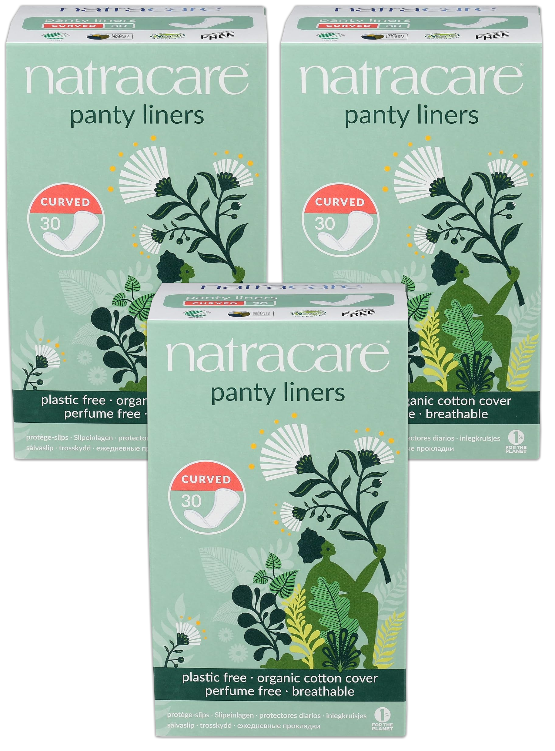 Curved Panty Liners - 3 Pack