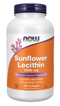 NOW Foods Sunflower Lecithin 1200 mg Softgels, 200 Count