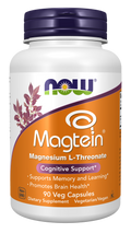 NOW Foods Magtein Magnesium L-Threonate Veg Capsules, 90 Count