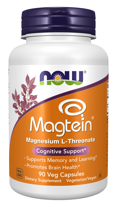 NOW Foods Magtein Magnesium L-Threonate Veg Capsules, 90 Count
