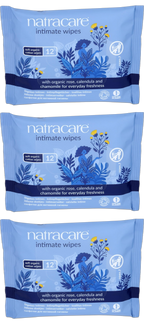 Organic Intimate Wipes - 3 Pack