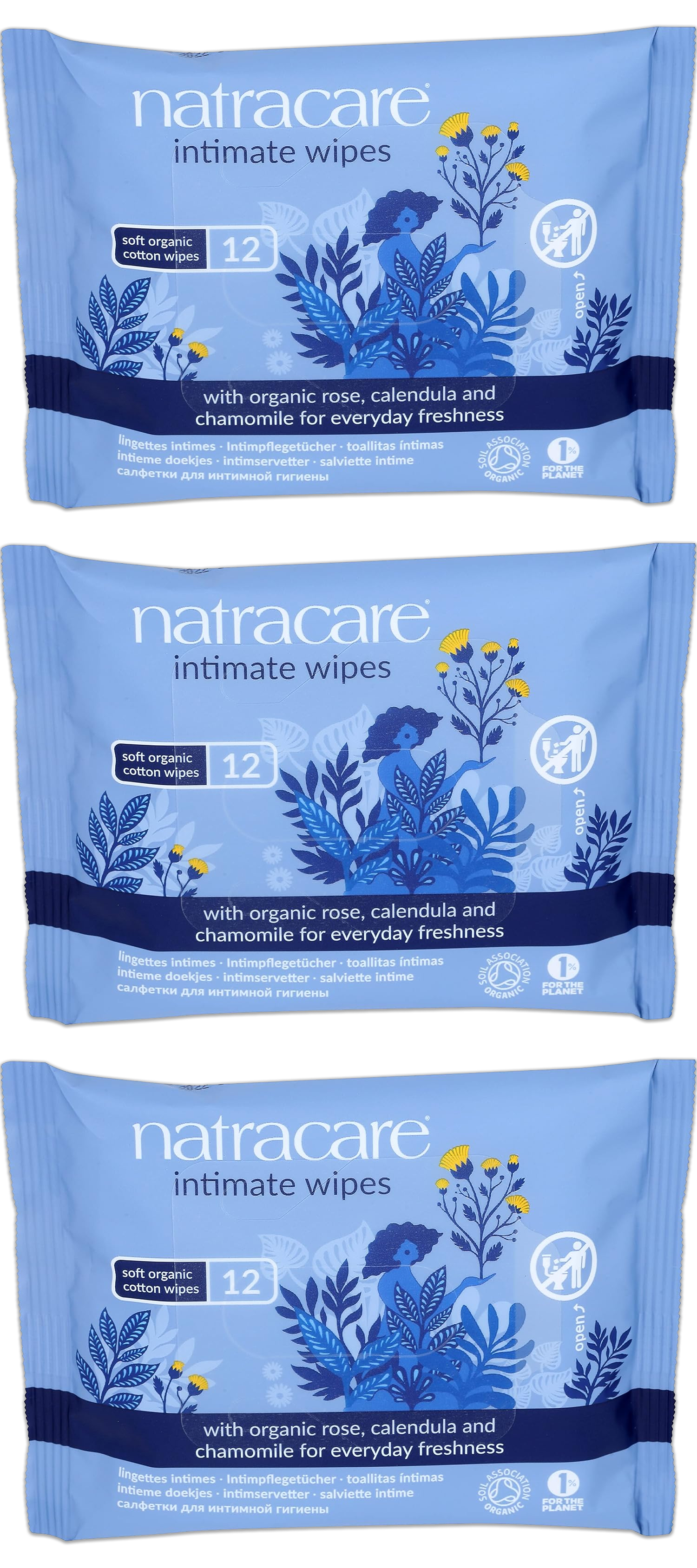 Organic Intimate Wipes - 3 Pack