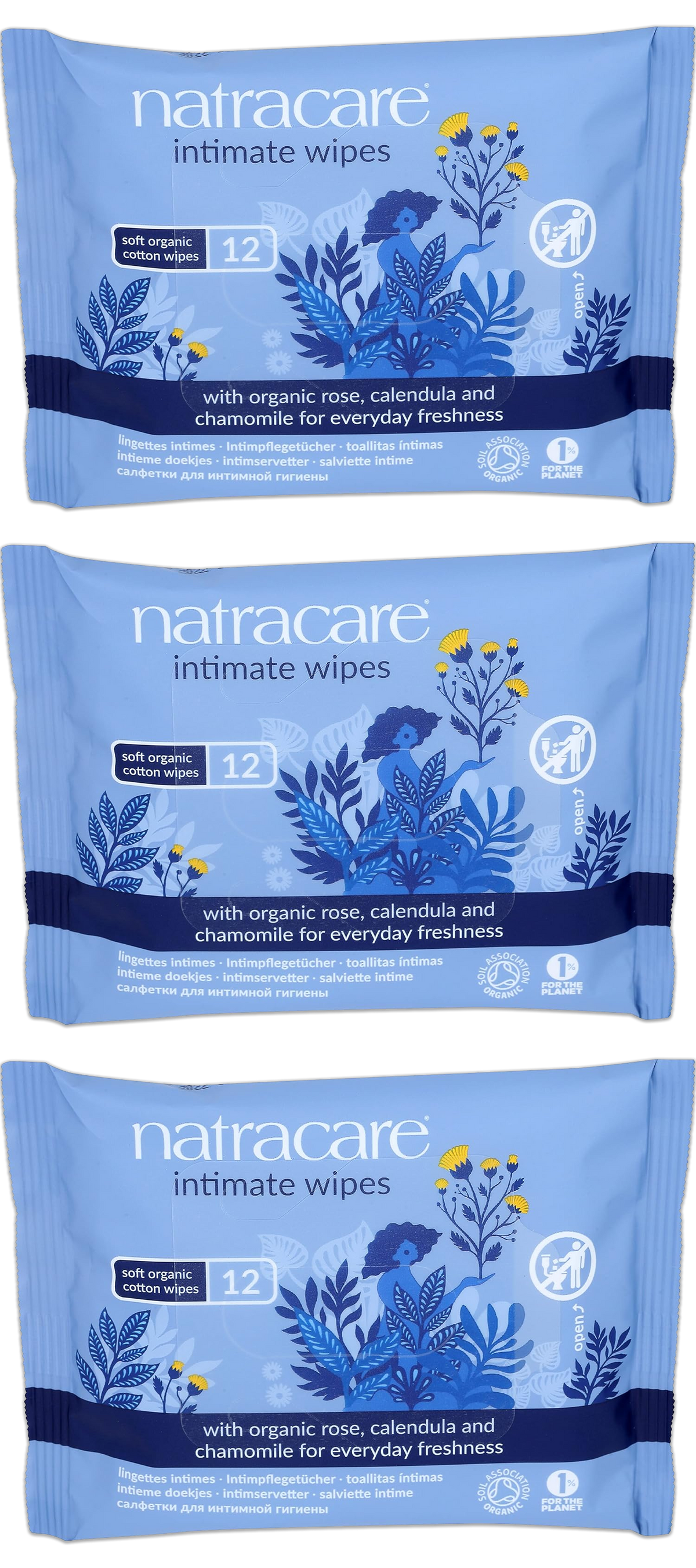 Organic Intimate Wipes - 3 Pack
