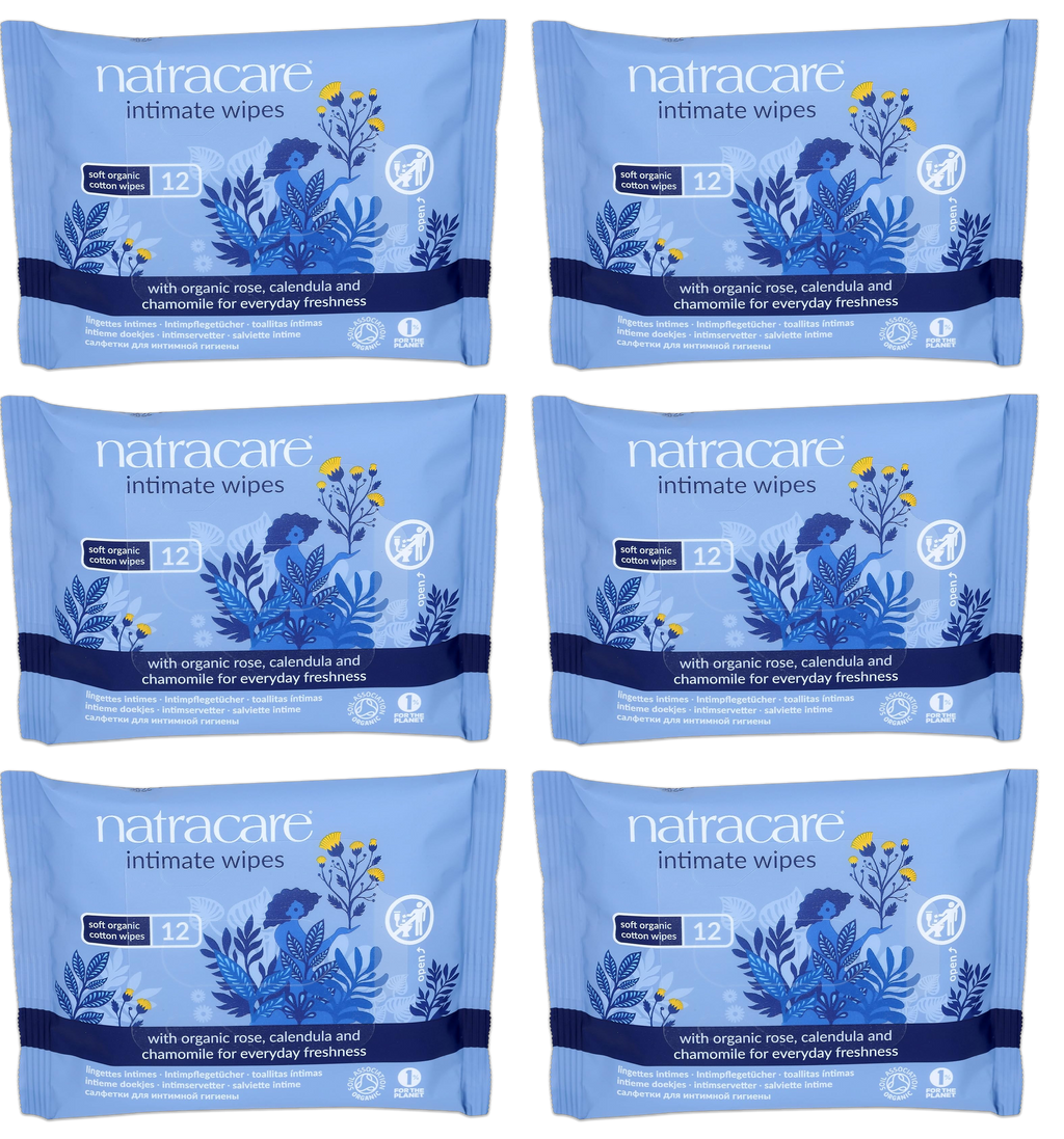 Organic Intimate Wipes - 6 Pack