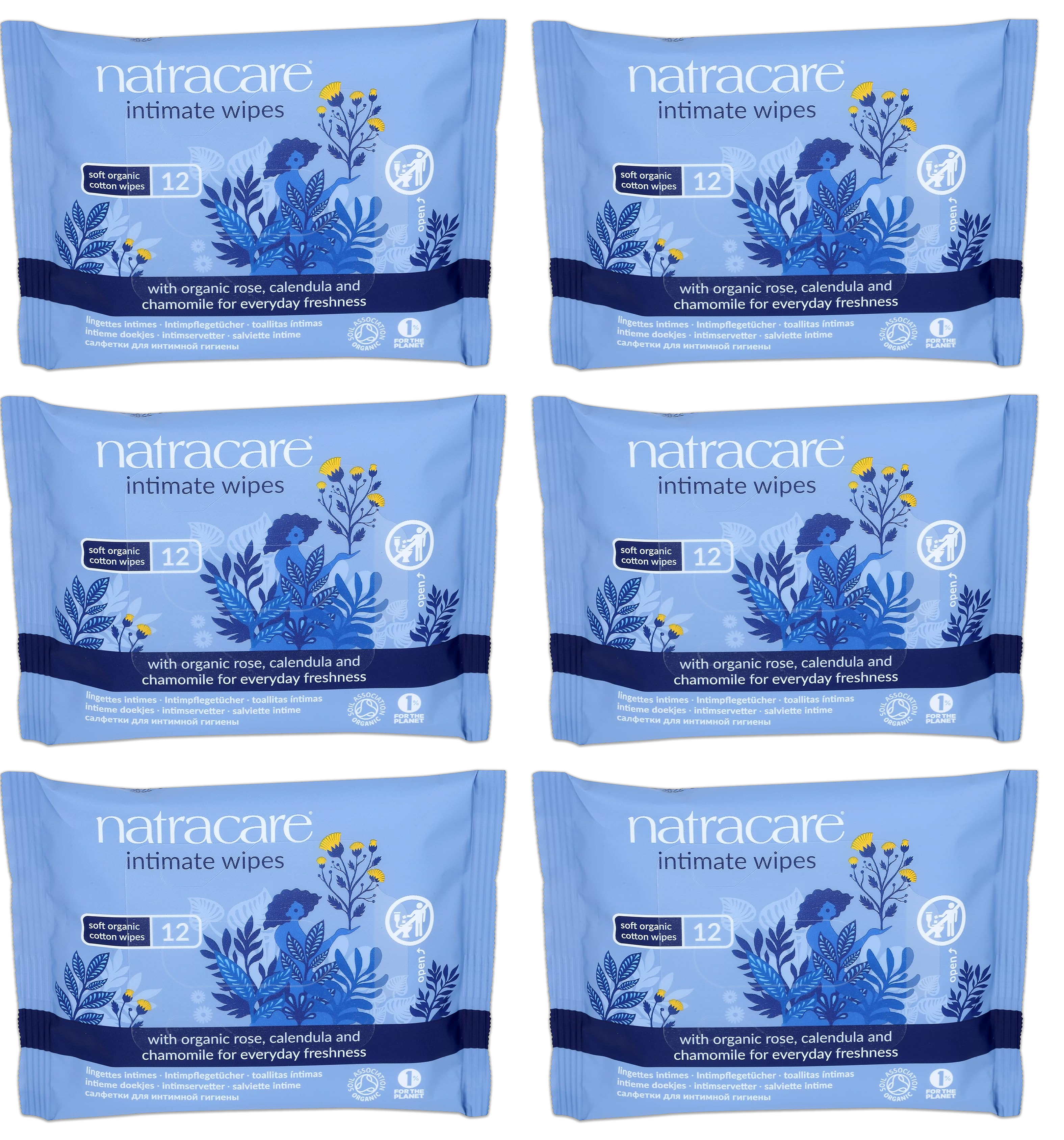 Organic Intimate Wipes - 6 Pack