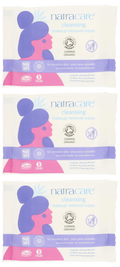Organic Cleansing Makeup Remover Wipes - 3 Pack