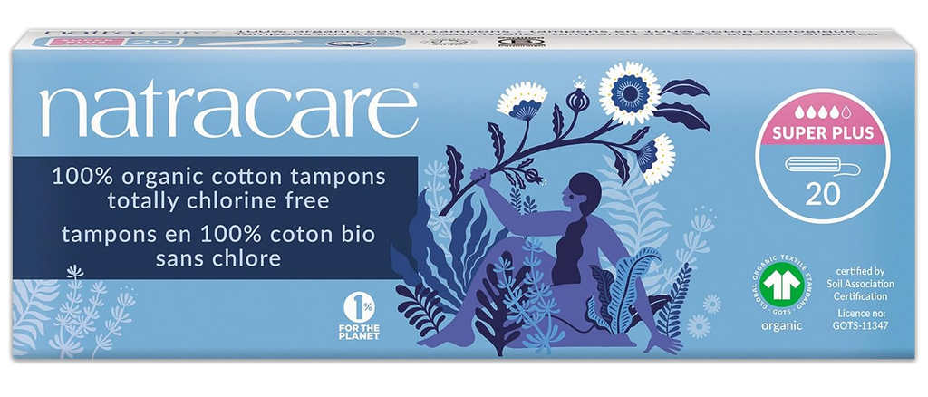 Super Plus Non-Applicator Organic Cotton Tampons - 1 Pack