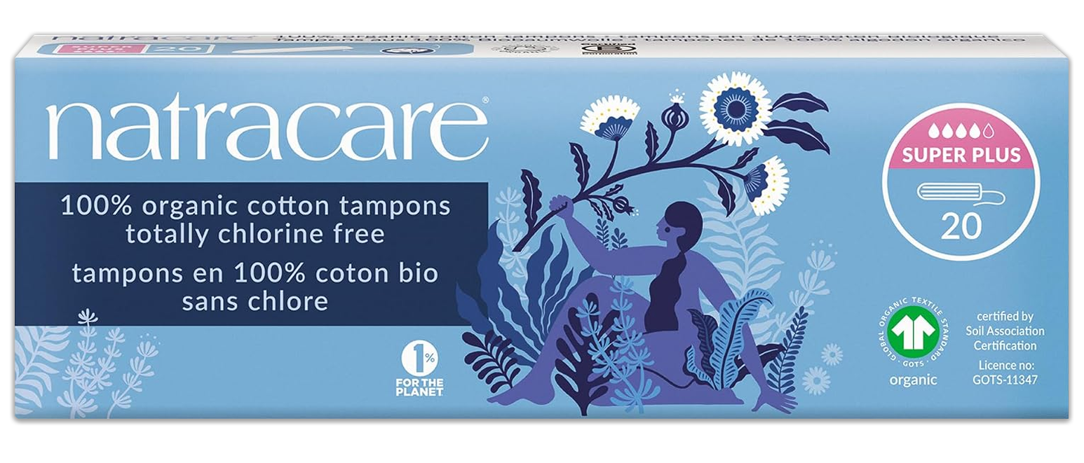 Super Plus Non-Applicator Organic Cotton Tampons - 1 Pack