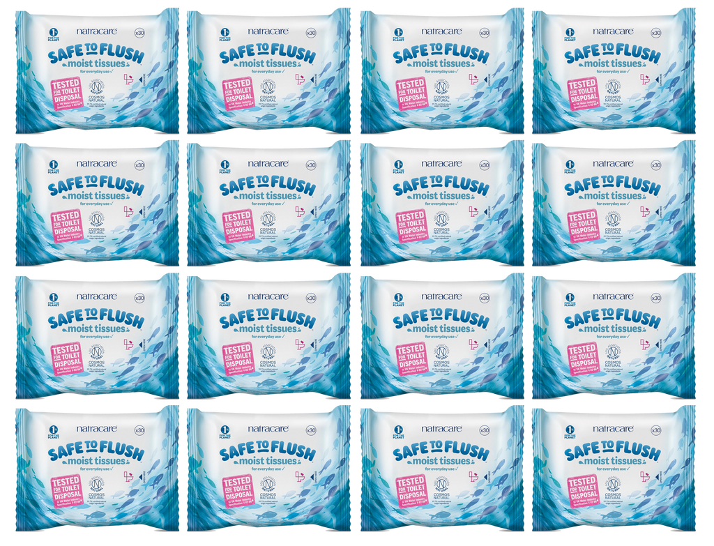 Safe to Flush Moist Tissues - 16 Pack