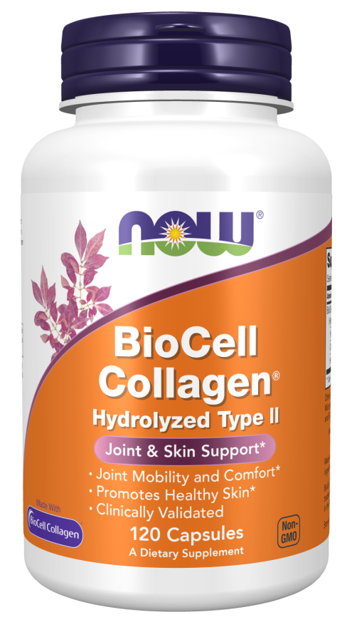 NOW Foods BioCell Collagen Hydrolyzed Type II Capsules, 120 Count