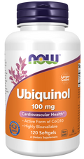 NOW Foods Ubiquinol 100 mg Softgels, 120 Count