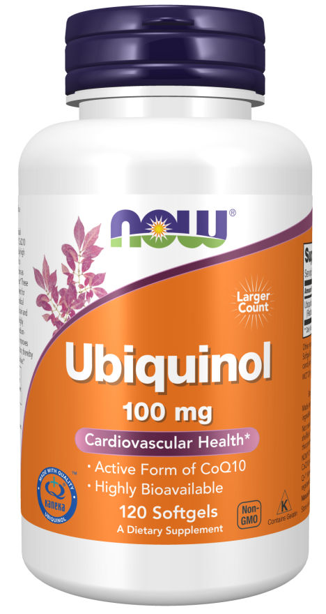 NOW Foods Ubiquinol 100 mg Softgels, 120 Count