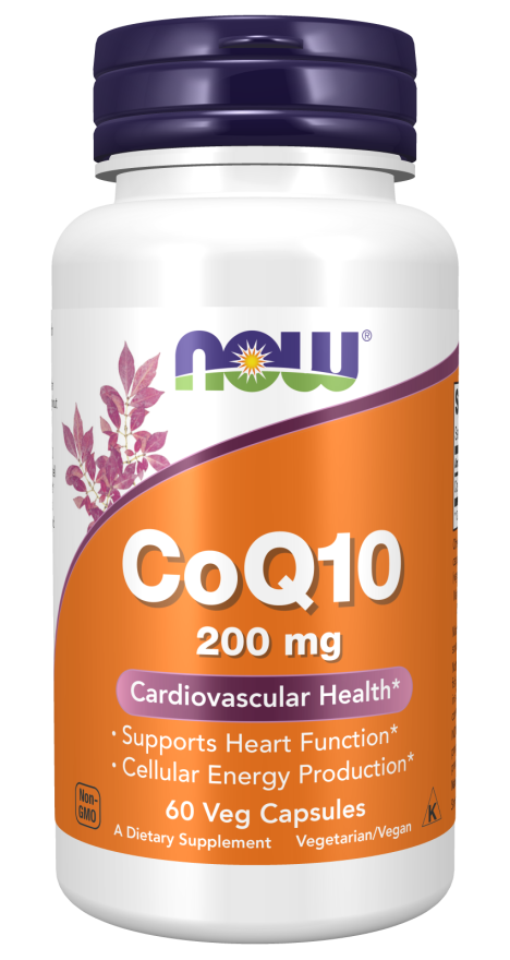 NOW Foods CoQ10 200 mg Veg Capsules, 60 Count