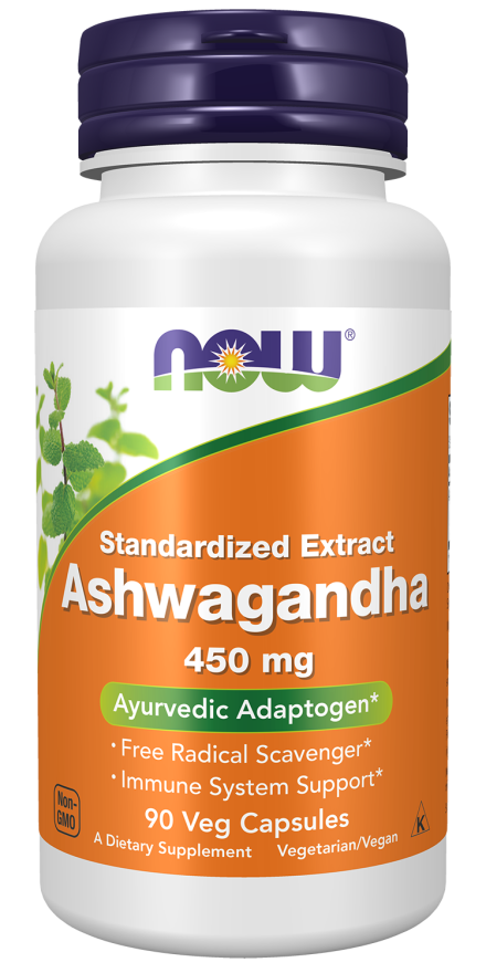 NOW Foods Ashwagandha Extract 450 mg Veg Capsules, 90 Count