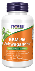 NOW Foods KSM-66 Ashwagandha 600 mg Veg Capsules, 90 Count