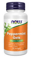NOW Foods Peppermint Gels Enteric Coated Softgels, 90 Count