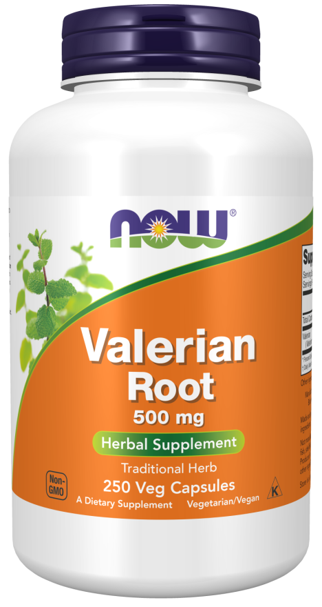 NOW Foods Valerian Root 500 mg Veg Capsules, 250 Count