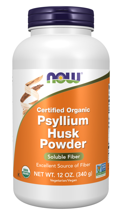 NOW Foods Psyllium Husk Powder, Organic, 12 oz.