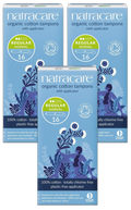 Regular Organic Cotton Tampons with Applicator - 3 Pack