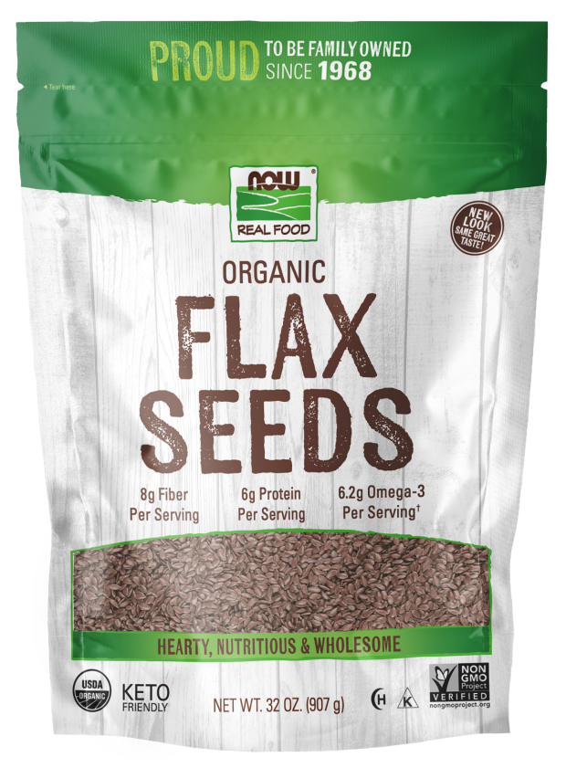 NOW Foods Flax Seeds, Organic, 2 lbs.