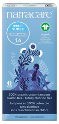 Super Organic Cotton Tampons with Applicator - 1 Pack