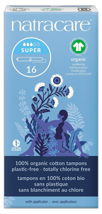 Super Organic Cotton Tampons with Applicator - 1 Pack