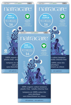 Super Organic Cotton Tampons with Applicator - 3 Pack