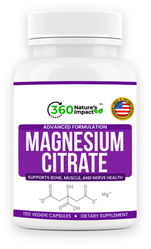 Magnesium Citrate Capsules to Support Bones and Digestion - High Absorption Formula Magnesium Dietary Supplement for Women and Men - Use Magnesium Pills to Improve Nerve Health - 150 Veggie Capsules